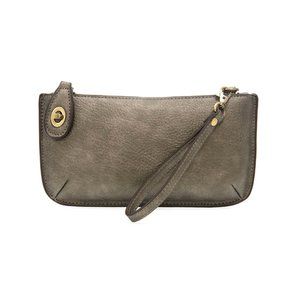 Joy Susan Mini Crossbody Wristlet Clutch (Metallic Dark Chrome)